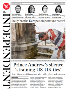 The Independent – ‘Prince Andrew’s silence straining ties’