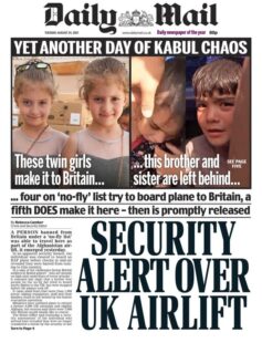 Daily Mail – ‘Security alert over UK airlift’