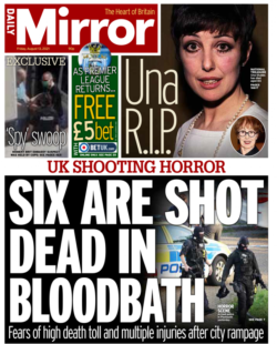 Daily Mirror – ‘6 shot dead in bloodbath’