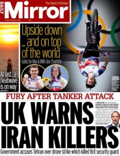 Daily Mirror – ‘UK warns Iran killers’