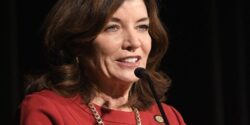 Kathy Hochul sworn in as first female governor of New York state