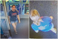 Virginia police hunt woman who dumped bloody backpack filled with HUMAN REMAINS into store dumpster