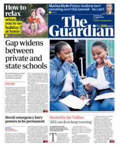 Guardian – ‘Gap widens between schools’