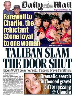 The Daily Mail – ‘Taliban slam the door shut’