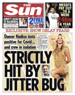The Sun – ‘Strictly hit by jitter bug’