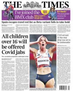 The Times – ‘All children over 16 offered jabs’