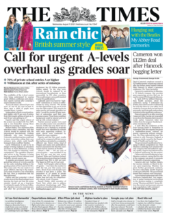 The Times – ‘Calls for urgent A-level overhaul’