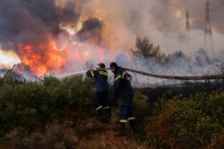 Wildfires rage near Athens as heatwave and drought fuel the flames