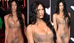 Megan Fox, 35, drives fans crazy on red carpet with SEE-THROUGH dress at VMAs 2021