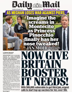 The Daily Mail – ‘Now give Britain booster it needs’