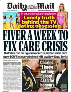 Daily Mail – ‘Fiver a week to fix care crisis’