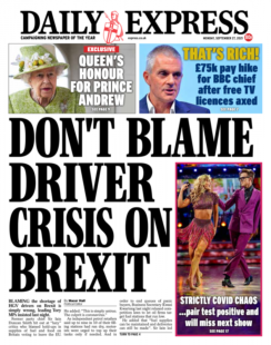 The Daily Express – ‘Don’t blame Brexit’