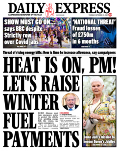 Daily Express – ‘Raise winter fuel payments’