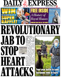 Daily Express – ‘Revolutionary jab to stop heart attacks’