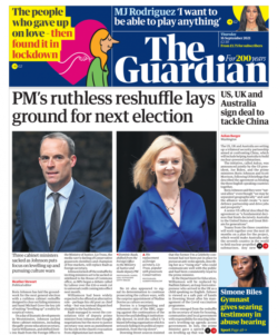 The Guardian – ‘Ruthless reshuffle, lays ground for election’