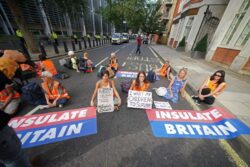 Insulate Britain blocks road outside Home Office after M25 protest injunction