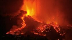Lava pours out of volcano on La Palma in Spain’s Canary Islands