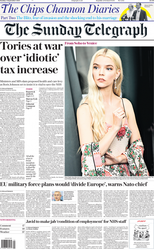 Conservative party tories PM boris johnson nhs national insurance tax increase prince charles princes trust vaccine coronavirus