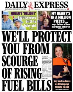 Daily Express – ‘We’ll protect you from rising bills’