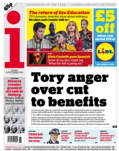 The i – ‘Tory anger over cut to benefits’