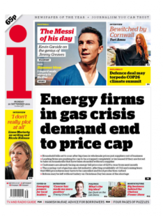 The i – ‘Energy firms in gas crisis demand end to cap prices’