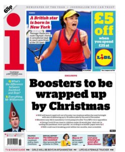 The i – ‘Boosters to be wrapped by Christmas’
