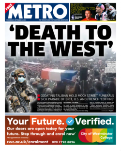 The Metro – ‘Death to the West: Taliban hold mock funerals for the West’