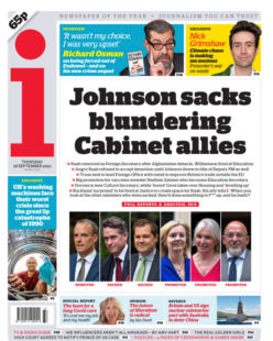 The i – ‘PM sacks blundering cabinet allies’