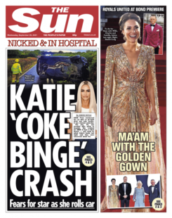 The Sun- ‘Katie’s coke binge crash’