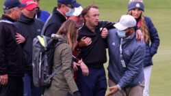 Harry Potter star Tom Felton stretchered off golf course after ‘collapsing’ in medical emergency during celebrity Ryder Cup game