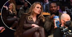 Adele is picture of happiness as she and new boyfriend Rich Paul sit courtside at star-studded Lakers basketball game