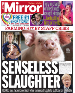 Daily Mirror – ‘Farming hit by staff crisis’