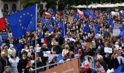 EU exit fears spark mass protests in Poland as PM pushes for independence from bloc