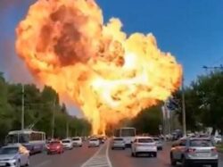 Major explosion and fire at huge refinery in Russia amid gas supply row with Europe