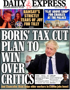 Daily Express – ‘Boris tax cut plan’