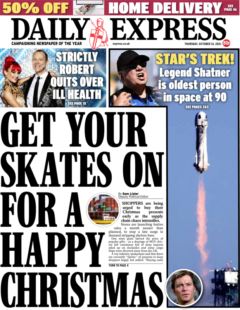 Daily Express – ‘Get your skates on for a happy Christmas’