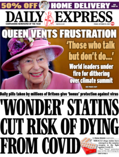 Daily Express – ‘Statins cut risk of Covid death’
