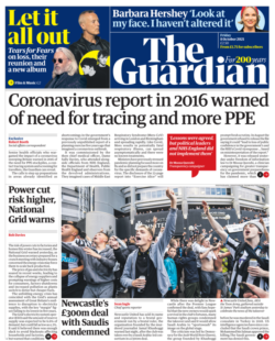 The Guardian – ‘Coronavirus report warned need for PPE’