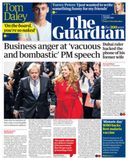 The Guardian – ‘Business anger at PM speech’