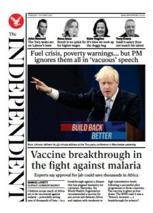 The Independent – ‘Vaccine breakthrough in Malaria fight’