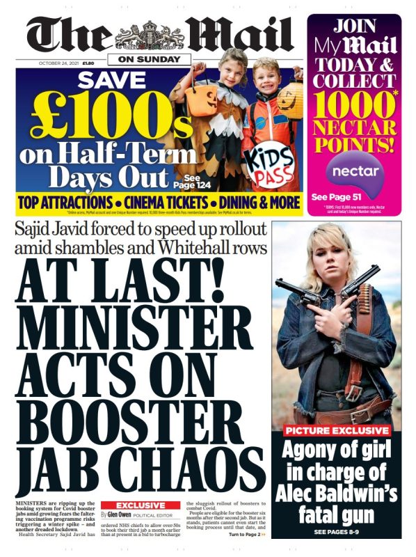 Sunday Papers - ‘Covid booster chaos’ & ‘Tough Plan B rules’