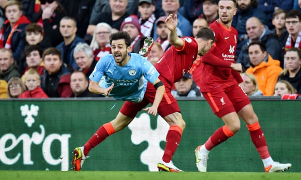 Manchester City make spitting complaint after thrilling Liverpool draw
