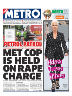 The Metro – ‘Met cop held on rape charges’