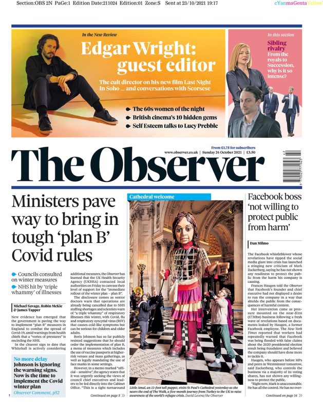 Sunday Papers - ‘Covid booster chaos’ & ‘Tough Plan B rules’