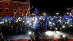 Tens of thousands take part in pro-European demonstrations across Poland