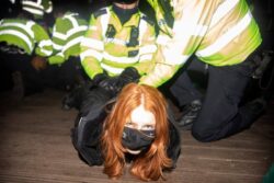 Woman pictured being arrested at Sarah Everard vigil says ’50 cops’ have since contacted her on Tinder