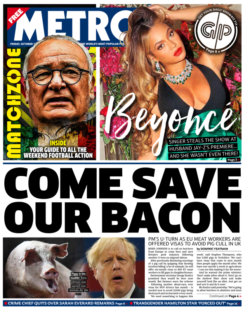 The Metro – ‘Come save our bacon’
