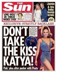 The Sun – ‘Strictly Katya – don’t take the kiss’