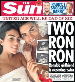 The Sun – ‘Cristiano Ronaldo’s partner pregnant with twins’