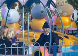 Boris Johnson enjoys family day out with Carrie and son Wilfred at Peppa Pig World